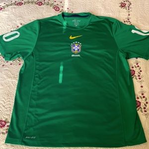 Nike Brazil Green Soccer Jersey, Sz XL, Used
